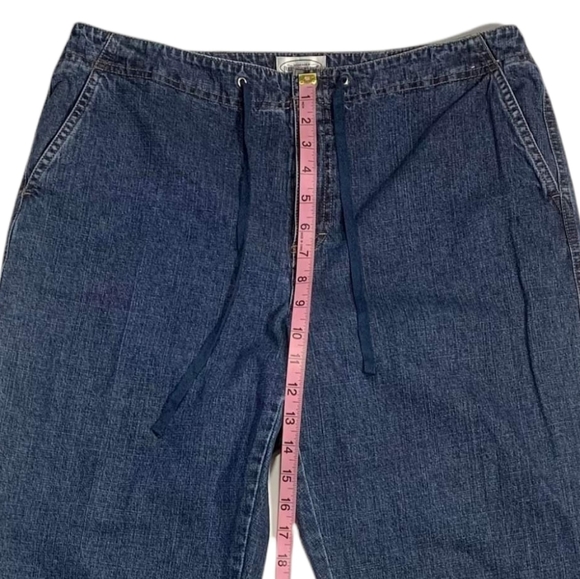 Vtg Northern Reflections Blue Jeans Size 12 Convertible Roll Tab Leg Denim Y2K - Picture 12 of 12
